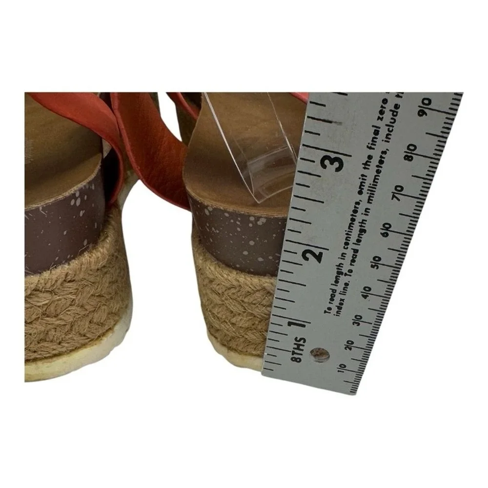 Platform Espadrille Sandals Coral Ankle Strap Buckle Summer Casual Shoes
